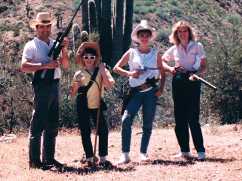 Family in Desert